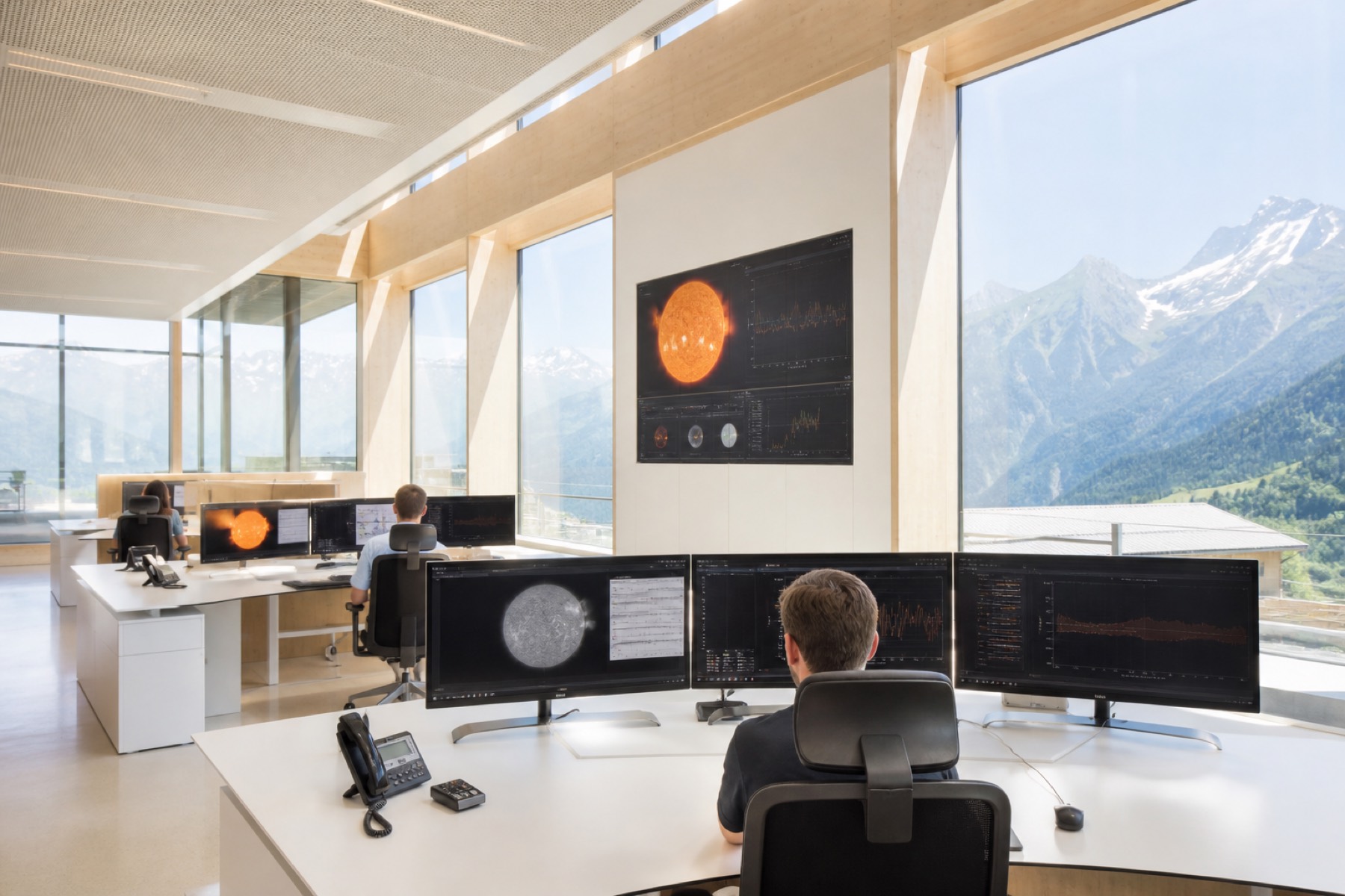 Forecast operations room in daylight